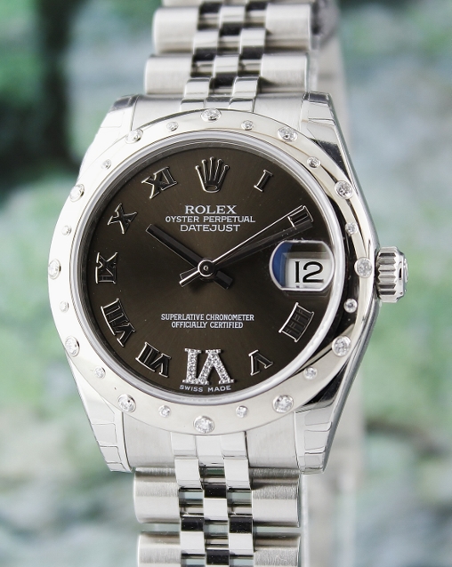 (image for) UNWORN ROLEX MID SIZE STEEL OYSTER PERPETUAL DATEJUST /178344